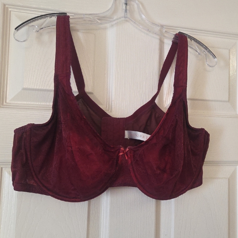 Cacique Deep Red Lace Bra